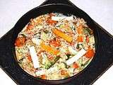 Paella au surimi et aux legumes