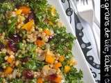 Salade de grains de blé, kale & canneberges