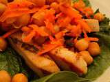 Salade de pois chiches et carottes au cumin