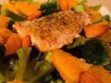 Salade saumon, orange et brocoli