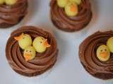 Cupcakes nids de Pâques au chocolat {sans gluten}