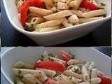 Salade de pâtes aux tomates et à la feta