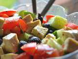 Salade grecque sans feta ni fauxmage