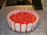 Fraisier aux biscuits de Reims