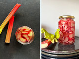 Conserve de pickles de rhubarbe faits maison