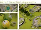 Decoration Table Vert Et Jaune