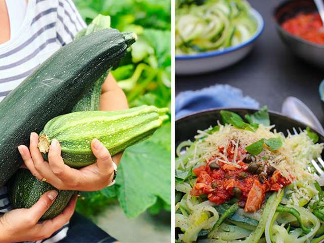 Fleischschnacka de courgette, feta, menthe et citron confit, sauce tomate  au raz-el-hanout - Je vais vous cuisiner