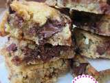 Cookies barres aux gros morceaux de chocolat…. décadence extrême