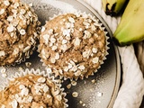 Muffins banane healthy aux flocons d'avoine