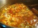 Soupe frileuse de boeuf, carottes avoine et maïs