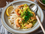 Crevettes au curry et lait de coco