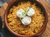 Crumble de Tomate cerise au Parmesan et Burrata