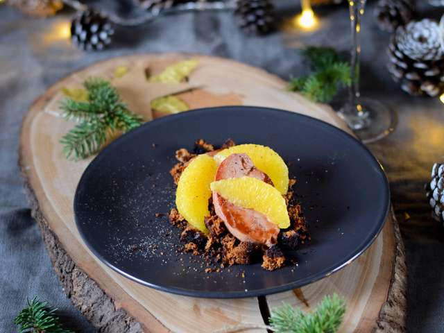 Recettes de Foie gras poele au pain d'épice