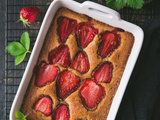 Gâteau moelleux aux fraises et poudre d’amande