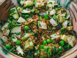 Salade de riz croustillant au concombre