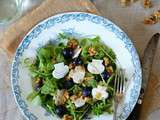 Salade de roquette, champignons et raisin