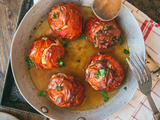 Tomates farcies au poulet {recette au four}