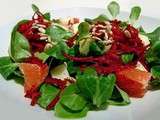 Salade d'Hiver - Mâche, Betterave Crue, Avocat, Pamplemousse