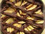 Tarte aux pommes, myrtilles et chocolat