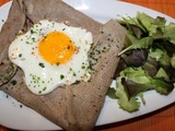 Galette champignons , oeuf