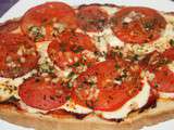 Tartines tomate -chorizo- mozza