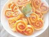 Palmiers jambon, tomate, fromage