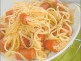 Spaguettis aux knakis
