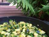 Accompagnement de légumes : Courgettes sautées à l'ail et au persil