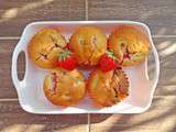 Muffins fraises & rhubarbe