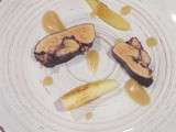 Foie gras poché au vin rouge et sa déclinaison de poire