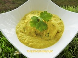 Curry de poisson, citron vert, coriandre et gingembre (thermomix)