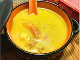 Soupe complète aux légumes, crevettes et vermicelles à la thaïe (Thermomix)