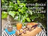 Bread Cake Bananes Myrtilles pour Petit Dej Healthy & Printanier