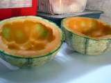 Salade de fruits ( coque de melon. )