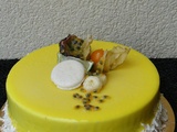 Entremet banane, citron vert, coco