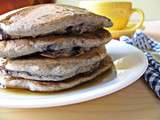 Gluten free buckwheat and blueberry pancakes/Pancakes sans gluten au sarrasin et aux bleuets
