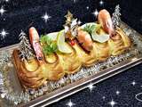 Spécial fêtes de fin d'année n°2 : bûche salée crabe, saumon fumé, gambas
