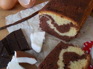 Cake marbré chocolat-coco façon Savane