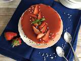 Cheesecake fraise & basilic