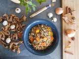 Quinoa d’automne : potimarron, champignon et raisin secs