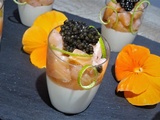 Panna cotta caviar saumon fumé