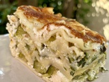 Lasagnes aux courgettes sauce parmesan basilic