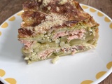 Lasagnes courgettes, saumon & pesto