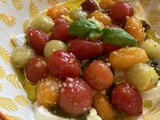 Salade de tomates cerises pesto & burrata