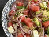 Salade pastèque avocat feta