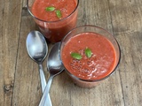 Soupe froide fraises & tomates