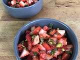 Tartare de fraises menthe & pistaches