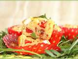 Mini cakes tomates séchées surimi poivrons