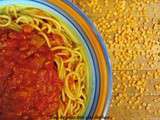 Sauce à spaghetti aux lentilles corail