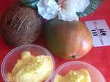 Sorbet mangue et lait de coco